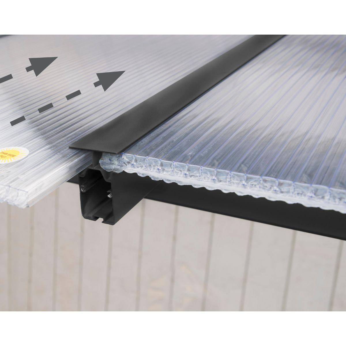 Pérgola adosada Olympia 425x294 gris