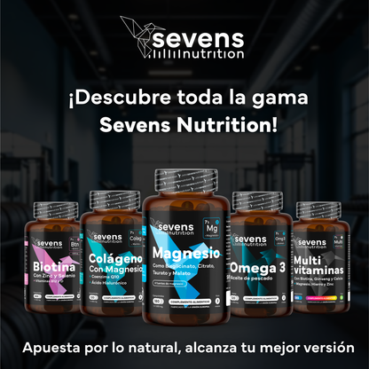 Magnesio Complex 4 En 1 + Omega 3 2000mg Omegatex®. Sevens Nutrition. Energía, Corazón, Cerebro Y Músculos_5