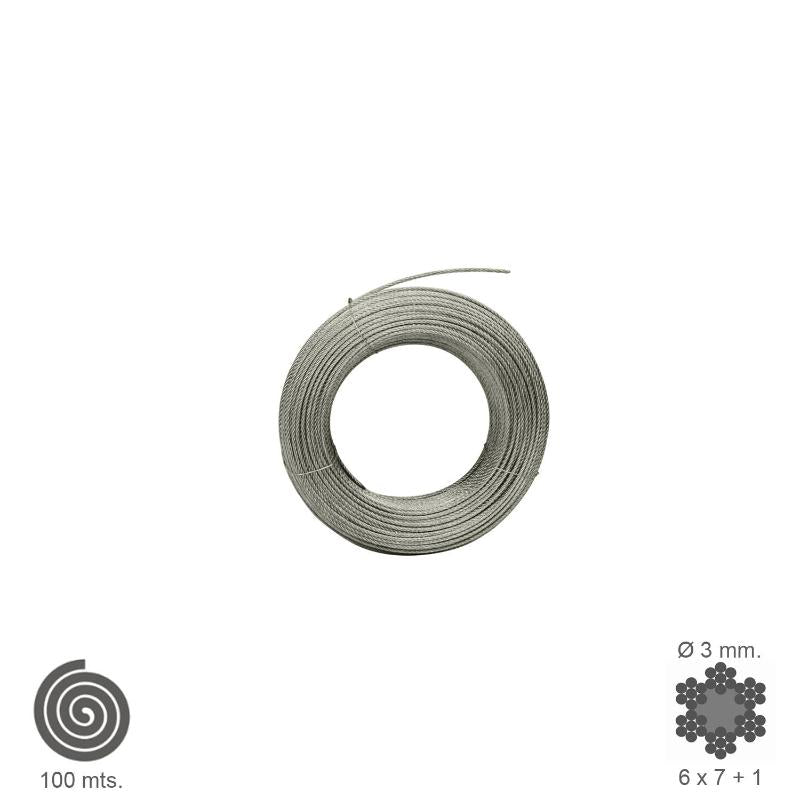 Cable Galvanizado   3  Mm. (rollo 100 Metros) No Elevacion_0