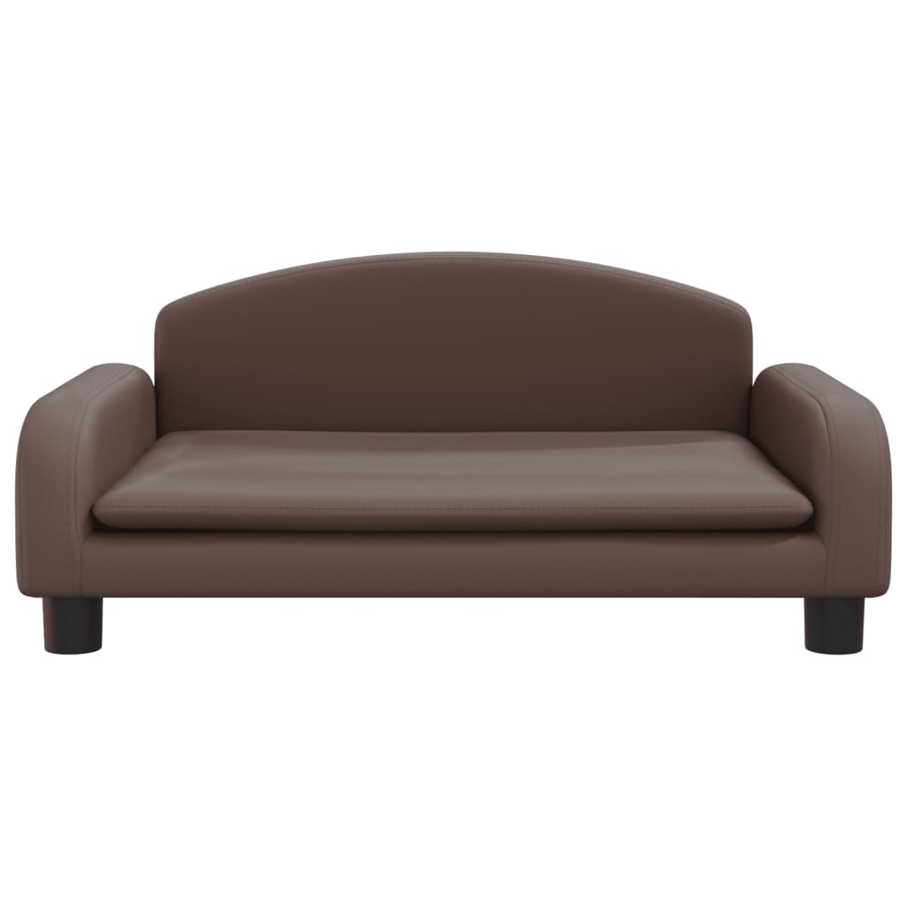 Cama Para Perros De Cuero Sintético Marrón 70x45x30 Cm / Vetonek_3