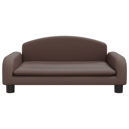 Cama Para Perros De Cuero Sintético Marrón 70x45x30 Cm / Vetonek_3