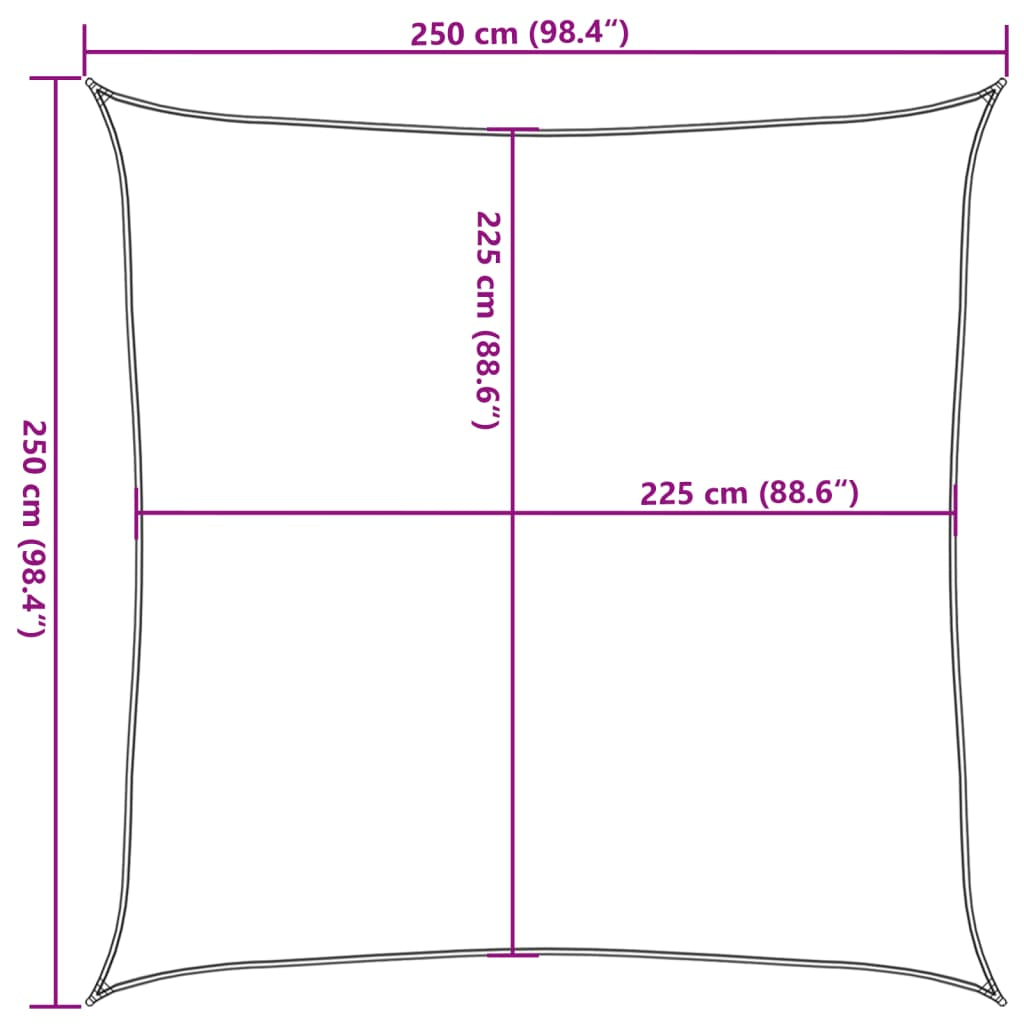 Vidaxl Toldo De Vela Hdpe Verde Oscuro 160 G/m² 2,5x2,5 M_2