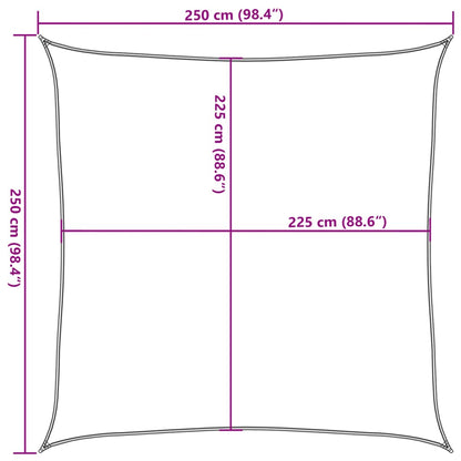 Vidaxl Toldo De Vela Gris Antracita Hdpe 160 G/m² 2,5x2,5 M_2