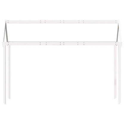 Techo De Cama Infantil Madera Maciza Blanco 217x85,5x154 Cm_3