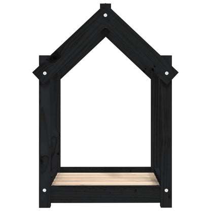 Vidaxl Cama Para Perros Madera Maciza De Pino Negro 61x50x70 Cm_5