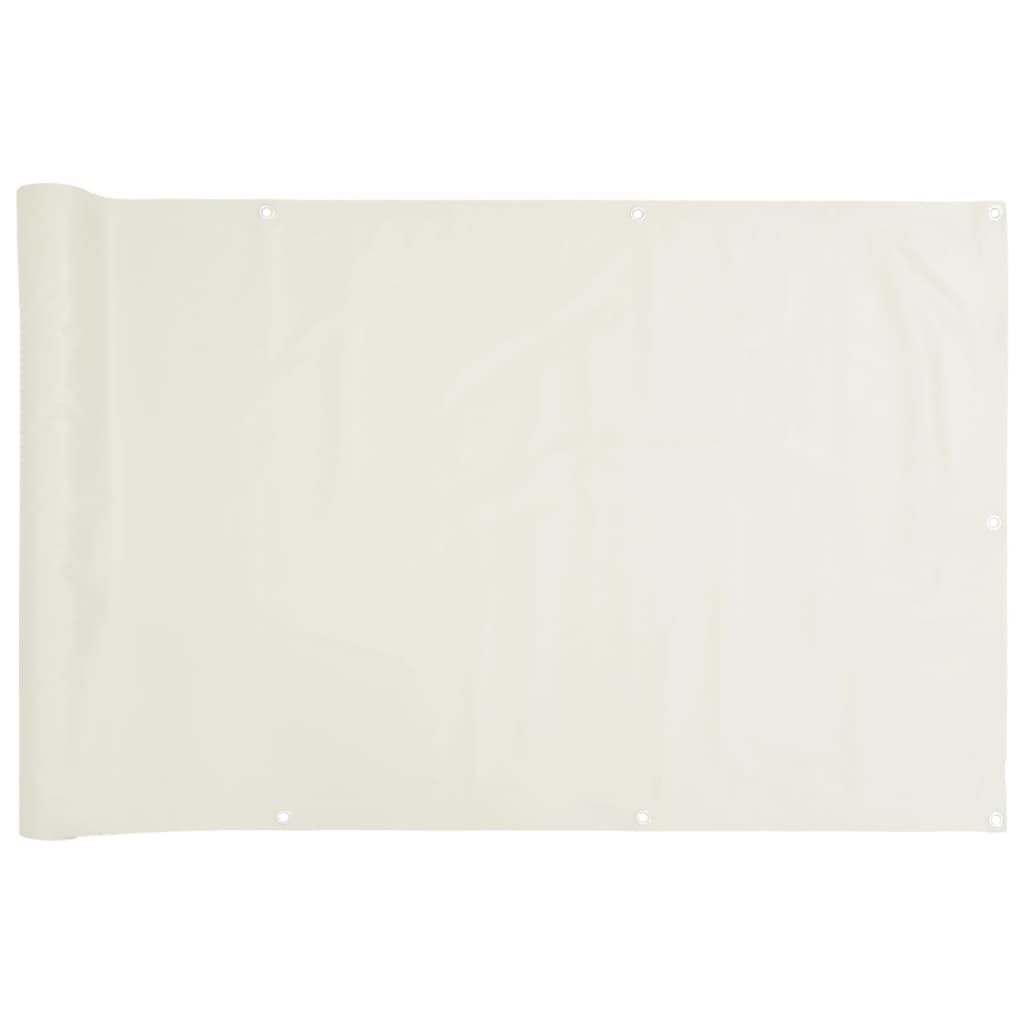 Pantalla De Privacidad De Balcón Pvc Blanco 1000x90 Cm / Vetonek_1