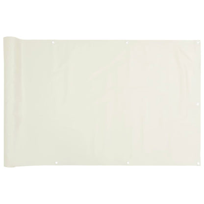 Pantalla De Privacidad De Balcón Pvc Blanco 1000x90 Cm / Vetonek_1