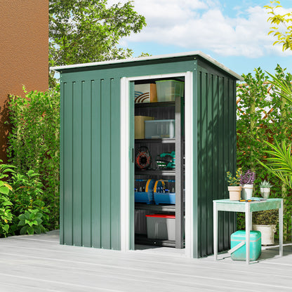 Outsunny Caseta De Jardín Exterior 1,16 M² 163x89x182 Cm Con Puerta Corredera_1
