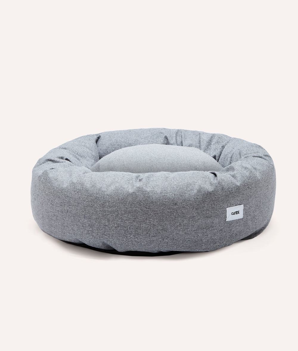 Cafide Cama Donut Para Perro Con Tejido De Chenilla Gris. Modelo Nuba. Talla S (60x60x15 Cm)_2
