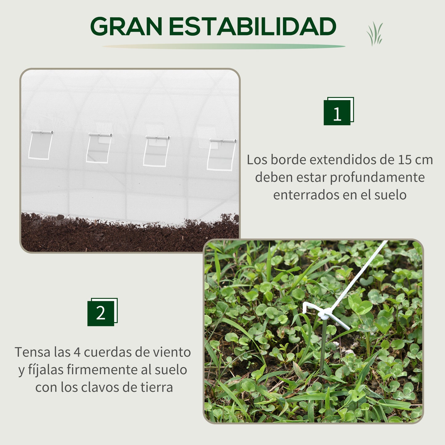 Outsunny Invernadero De Túnel 6x3x2m Con Puerta Enrollable 12 Ventanas De Pe_4