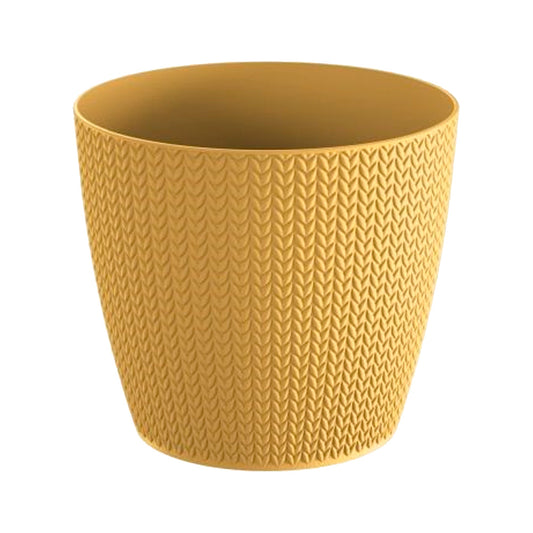 Maceta Wheaty 1l., Dimensiones (mm) 128x128x112, Color Mostaza_0