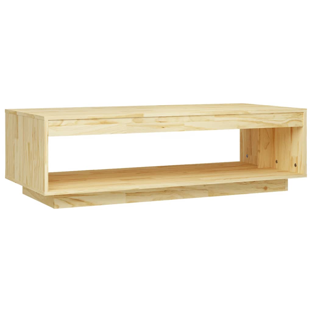 Mesa De Centro De Madera Maciza De Pino 110x50x33,5 Cm_0