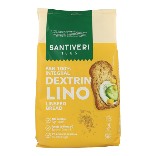Pan Dextrin 100% Integral con Lino Santiveri 300 g