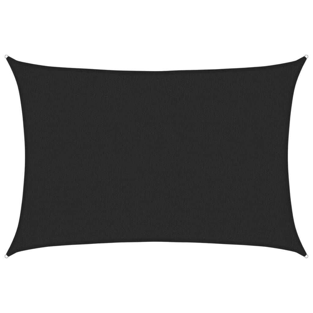 Vidaxl Toldo De Vela Hdpe Negro 160 G/m² 2,5x4 M_0