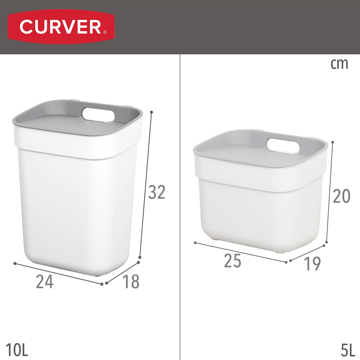Curver Pack 4 Cubos De Reciclaje Ready To Collect (30l + 20l + 10l + 5l) Blanco_4