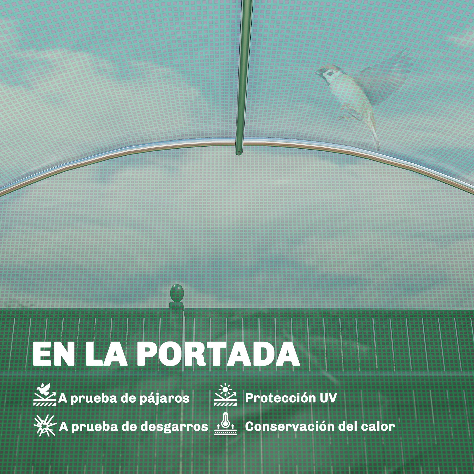 Outsunny Invernadero De Exterior 2,8x2x1,9 M Con Estantes Puerta Enrollable_5