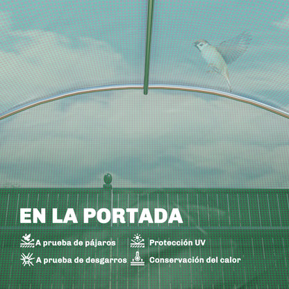 Outsunny Invernadero De Exterior 2,8x2x1,9 M Con Estantes Puerta Enrollable_5