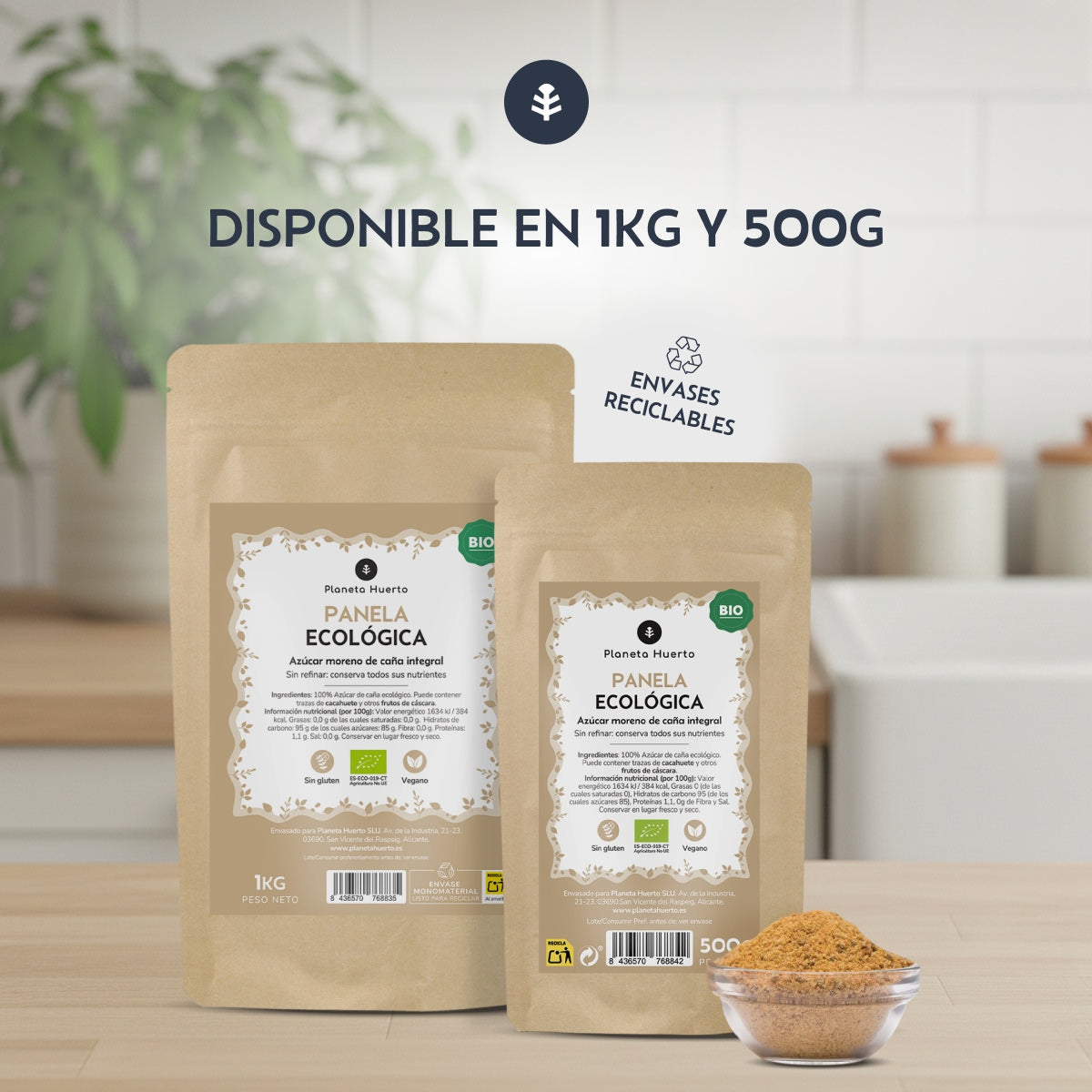 Azúcar Panela ECO Planeta Huerto 1 kg