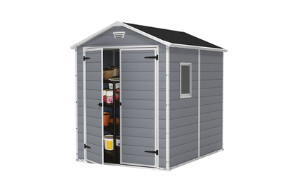 Caseta De Exterior Manor 6x8 De Keter. 185,8x236,8x227 Cm - Gris