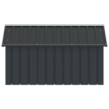 Casa Perros Acero Galvanizado Gris Antracita 116,5x153x81,5 Cm_5