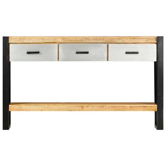 Mesa Consola De Madera Maciza De Mango 130x30x76 Cm_0