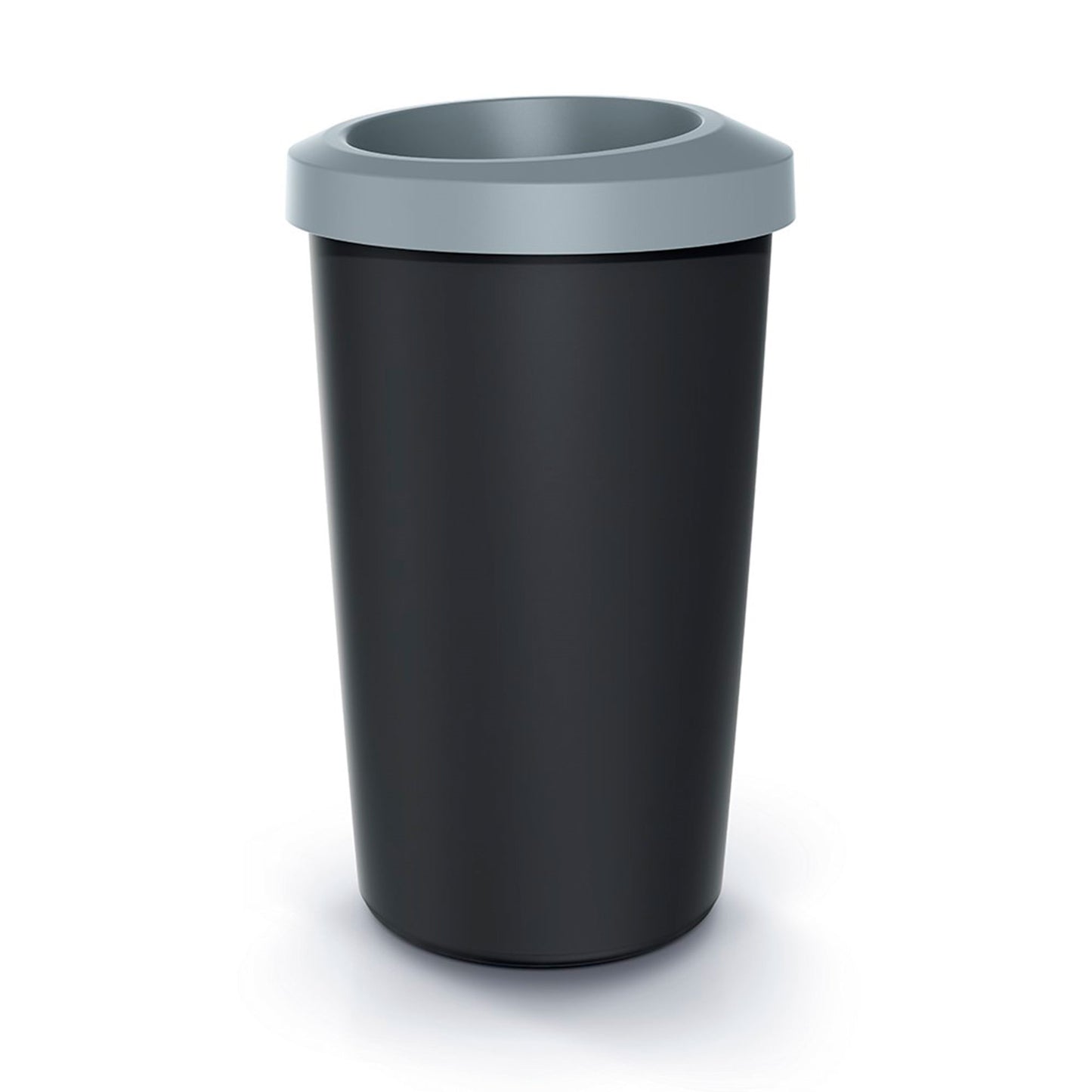 Cubo De Reciclaje 45l Keden En Plástico Con Práctica Tapa Abierta Color Gris._2