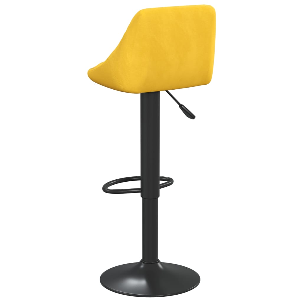 Taburetes De Cocina 2 Unidades Terciopelo Amarillo Mostaza_4