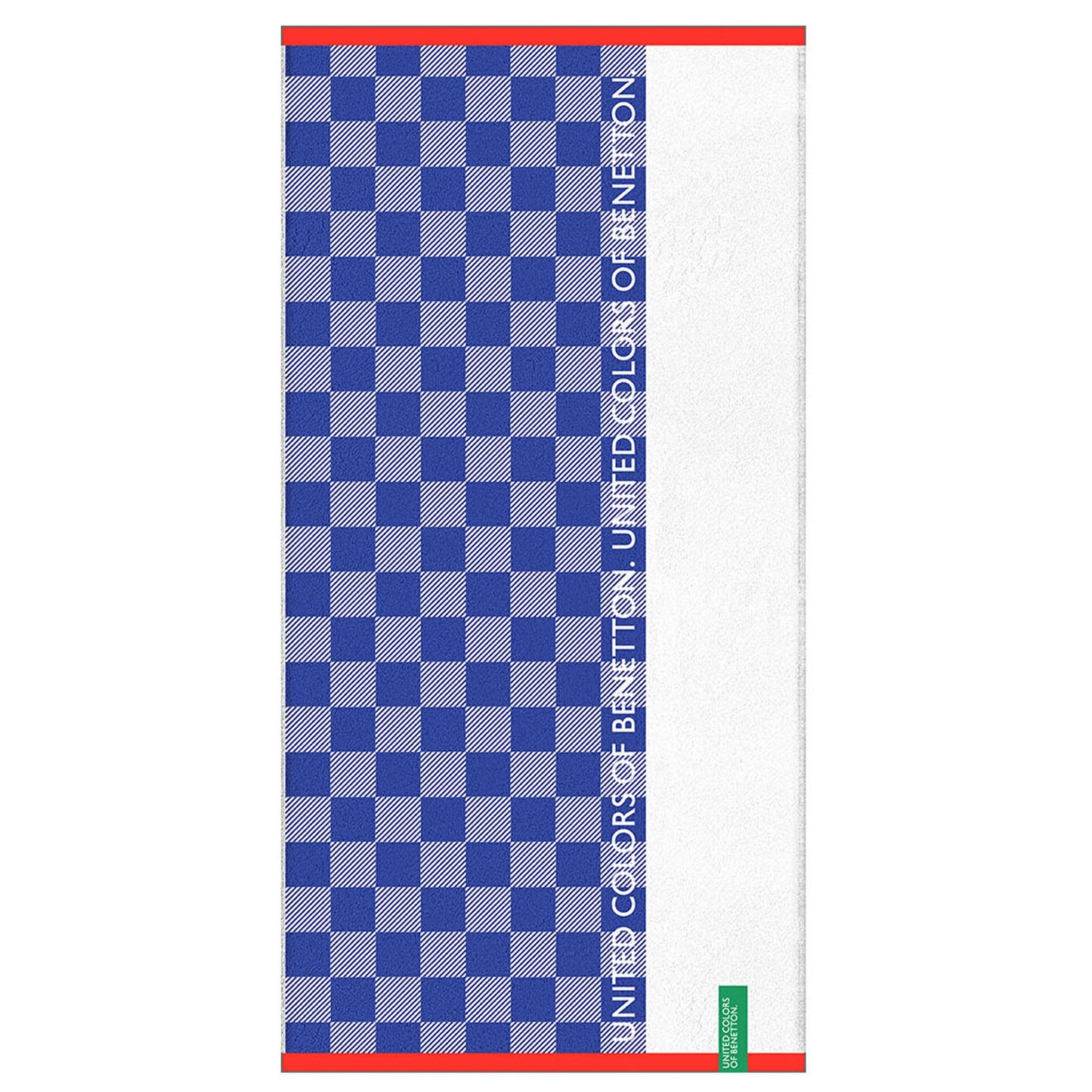 Toalla De Playa De Niño 70x140cm 450gsm 100% Algodón Azul Cuadros Kids