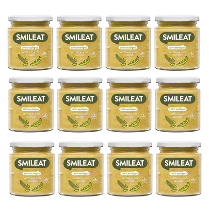 Pack 12x Tarrito de Verduras con Quínoa Ecológico Smileat, 230g