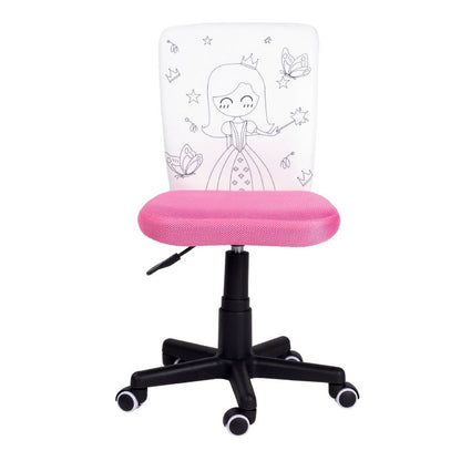 Silla De Estudio Infantil Píntame Malla, Rosa, 38,5cm X 77a85 X 39,6_3