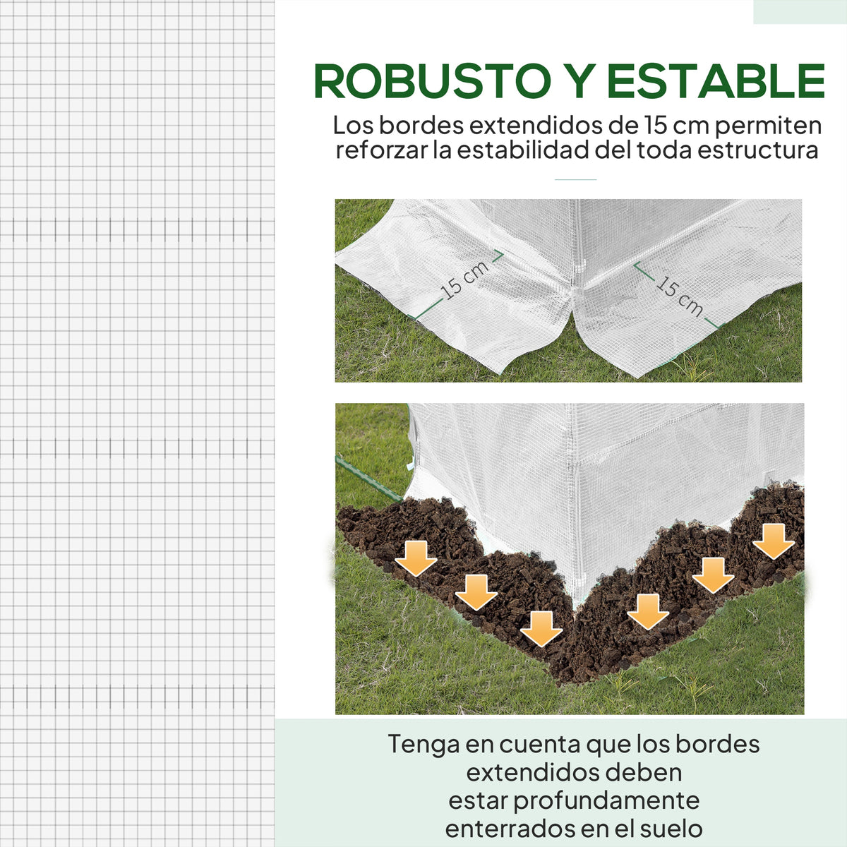 Cubierta De Invernadero Outsunny Polietileno Blanco 300x200x200 Cm 845-382v03wt_4