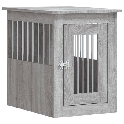 Jaula Para Perros Madera De Ingeniería Gris Sonoma 45x62x59 Cm_0