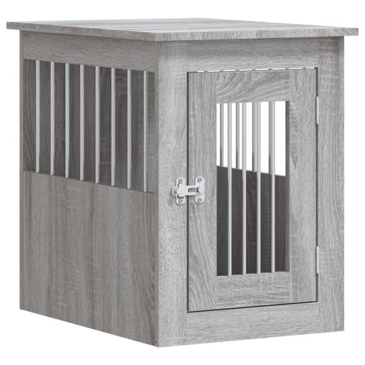 Jaula Para Perros Madera De Ingeniería Gris Sonoma 45x62x59 Cm_0