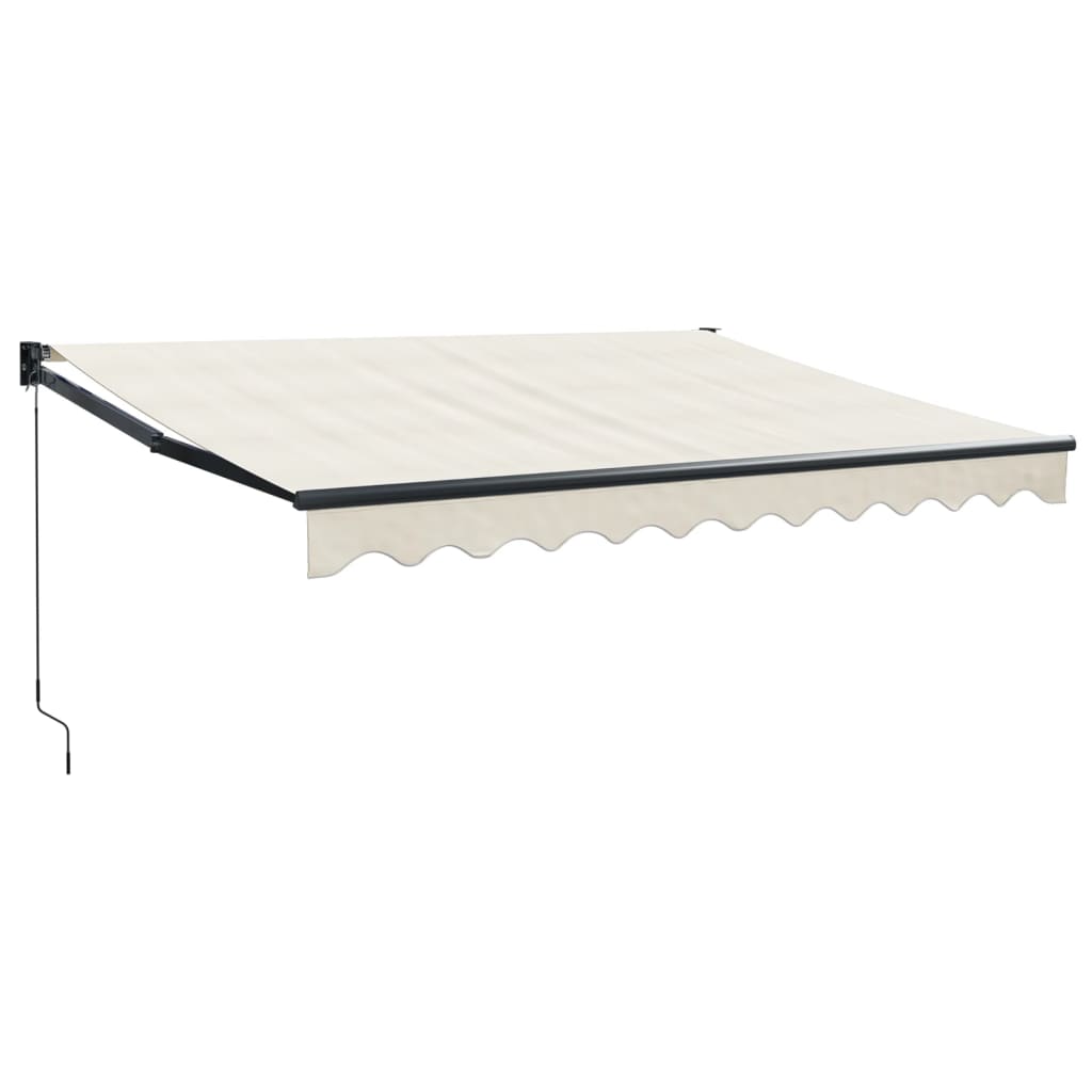 Toldo Retráctil Aluminio Y Tela Color Crema 3,5x2,5 M_0
