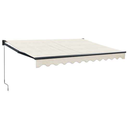 Toldo Retráctil Aluminio Y Tela Color Crema 3,5x2,5 M_0