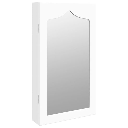 Vidaxl Espejo Con Joyero De Pared Blanco 37,5x10x67 Cm_0