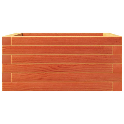Jardinera De Madera Maciza De Pino Marrón Cera 50x50x23 Cm_5