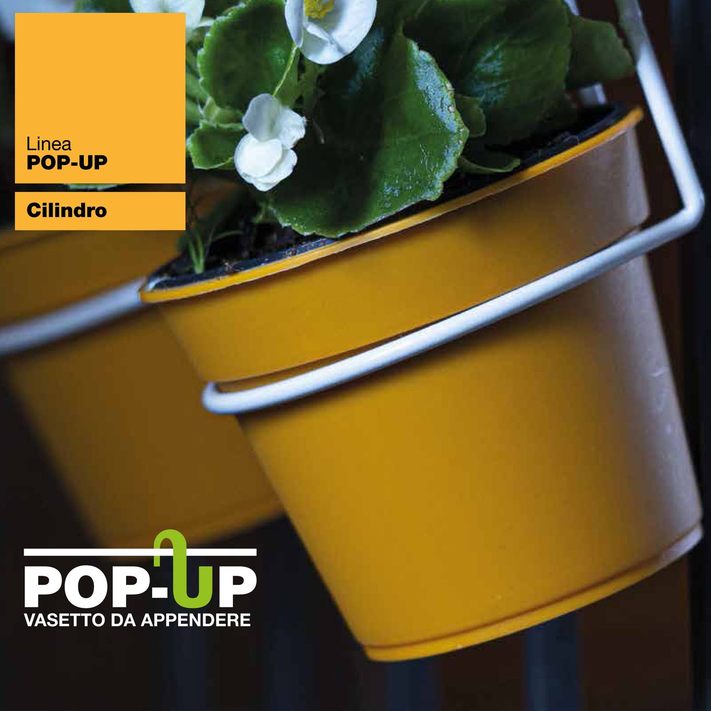 4 Macetas Cilíndricas Ø 14 Cm Con Ganchos, En Polipropileno Gris_1