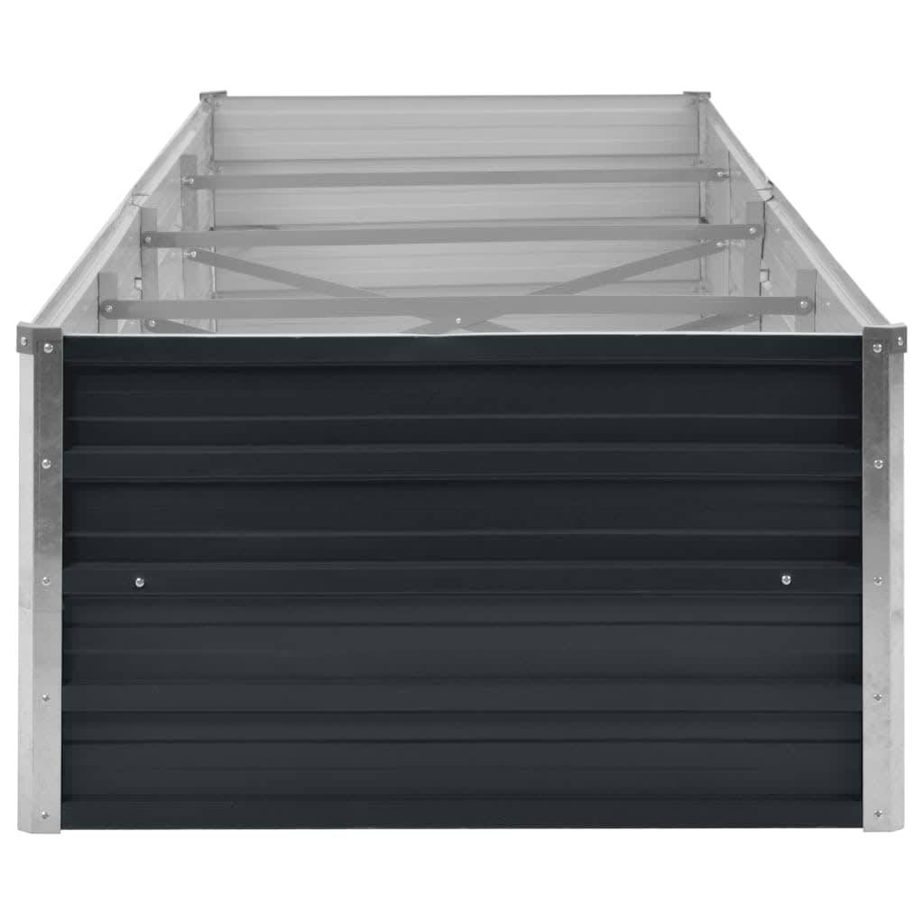Arriate De Acero Galvanizado Gris Antracita 320x80x45 Cm_4