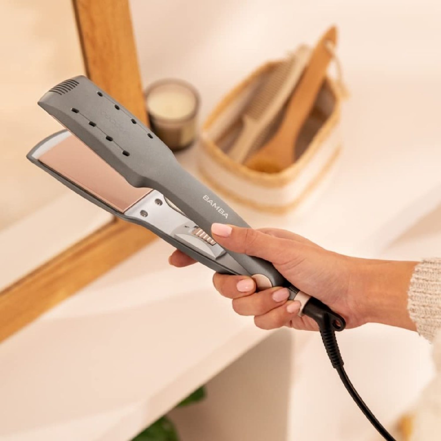 Cecotec Plancha De Pelo Ancha Con Cable Ritualcare 950 Wet&dry Max Car_1