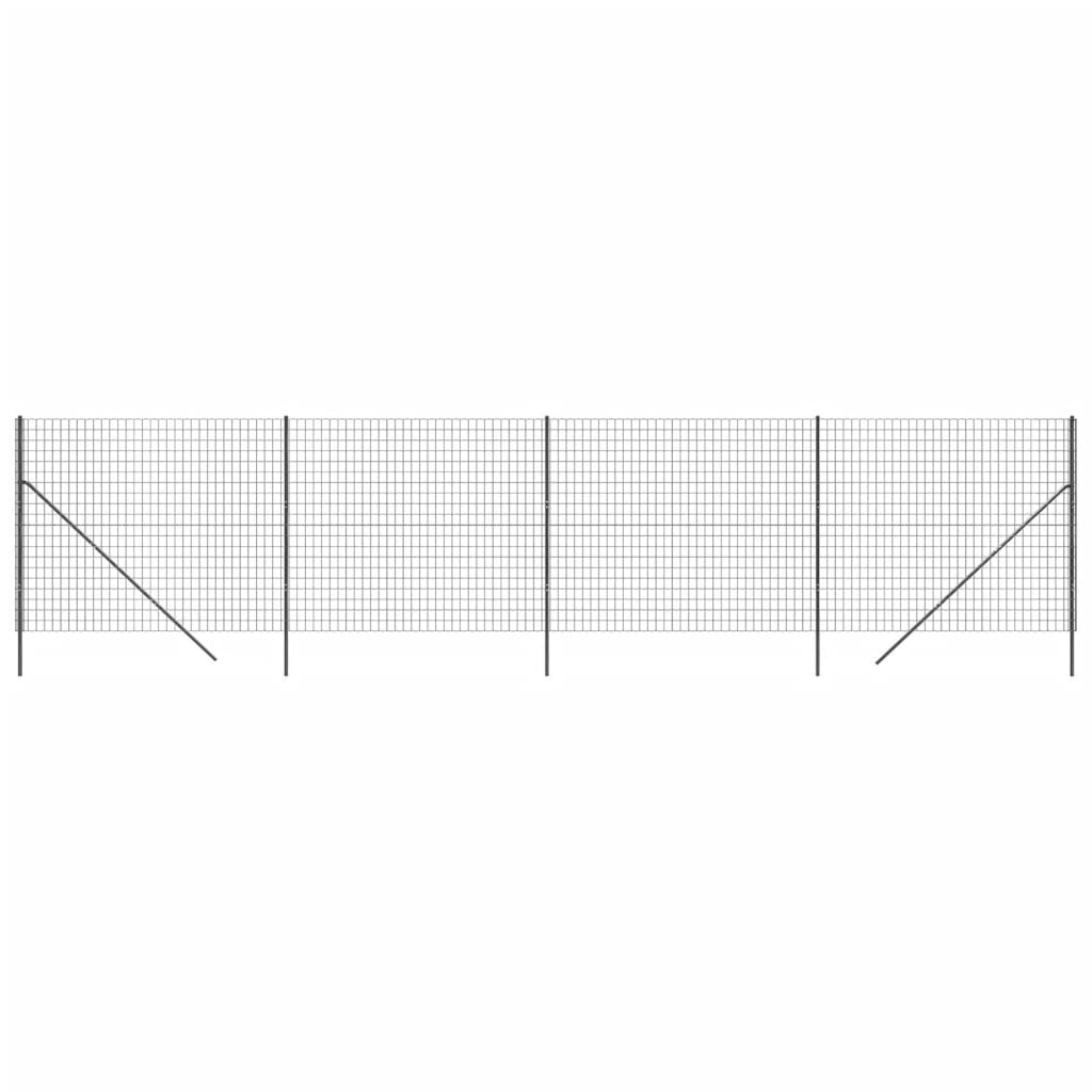 Cerca De Alambre De Acero Galvanizado Gris Antracita 2x10 M / Vetonek_2