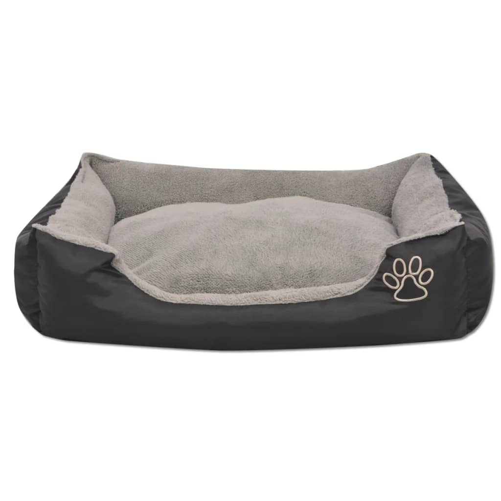 Vidaxl Cama Para Perro Con Cojín Acolchado Talla M Negra_2
