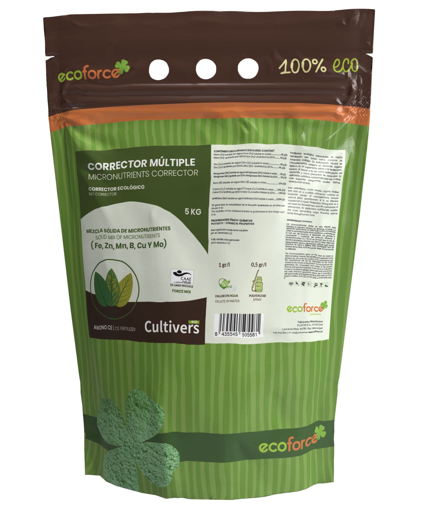 Cultivers abono corrector de carencias múltiples Ecológico