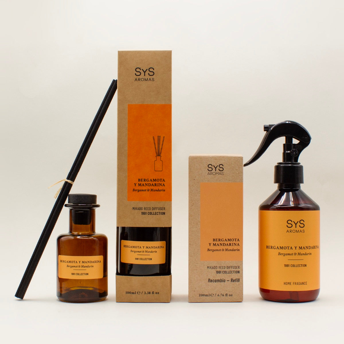 Ambientador Mikado Bergamota y Mandarina SYS Aromas 100 ml | Colección 1991 | Aroma Cítrico y Herbal | Refrescante_4