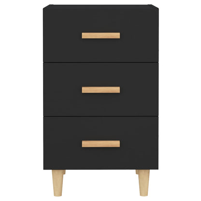 Mesita De Noche Madera De Ingeniería Negro 40x40x66 Cm_2