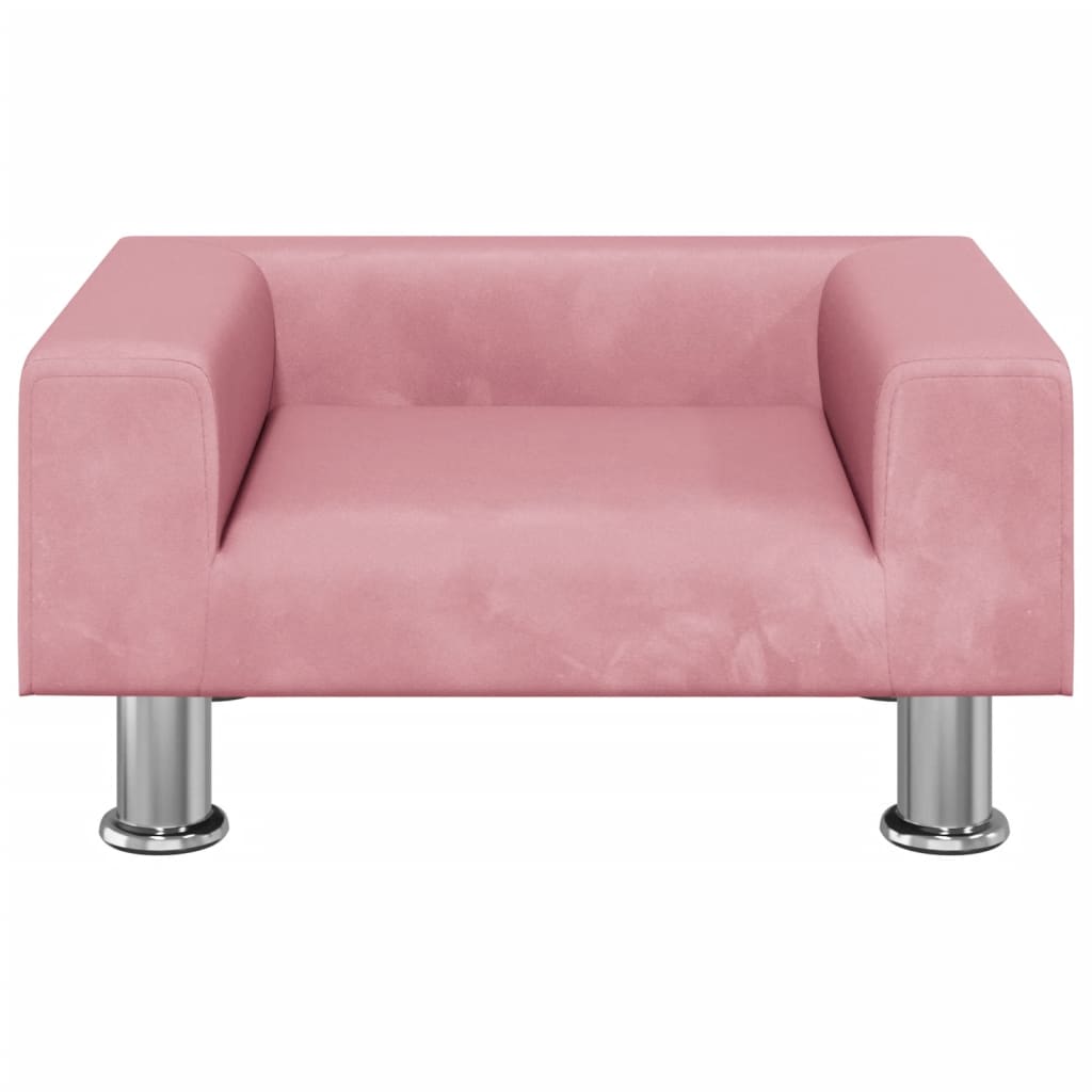 Cama Para Perros De Terciopelo Rosa 50x40x26,5 Cm / Vetonek_0