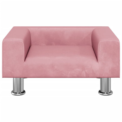 Cama Para Perros De Terciopelo Rosa 50x40x26,5 Cm / Vetonek_0