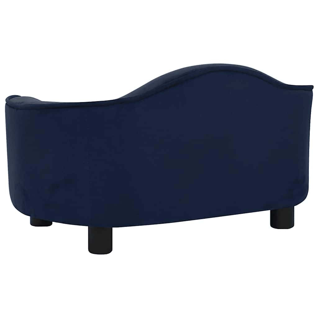 Vidaxl Sofá Para Perros Felpa Azul 67x47x36 Cm_4
