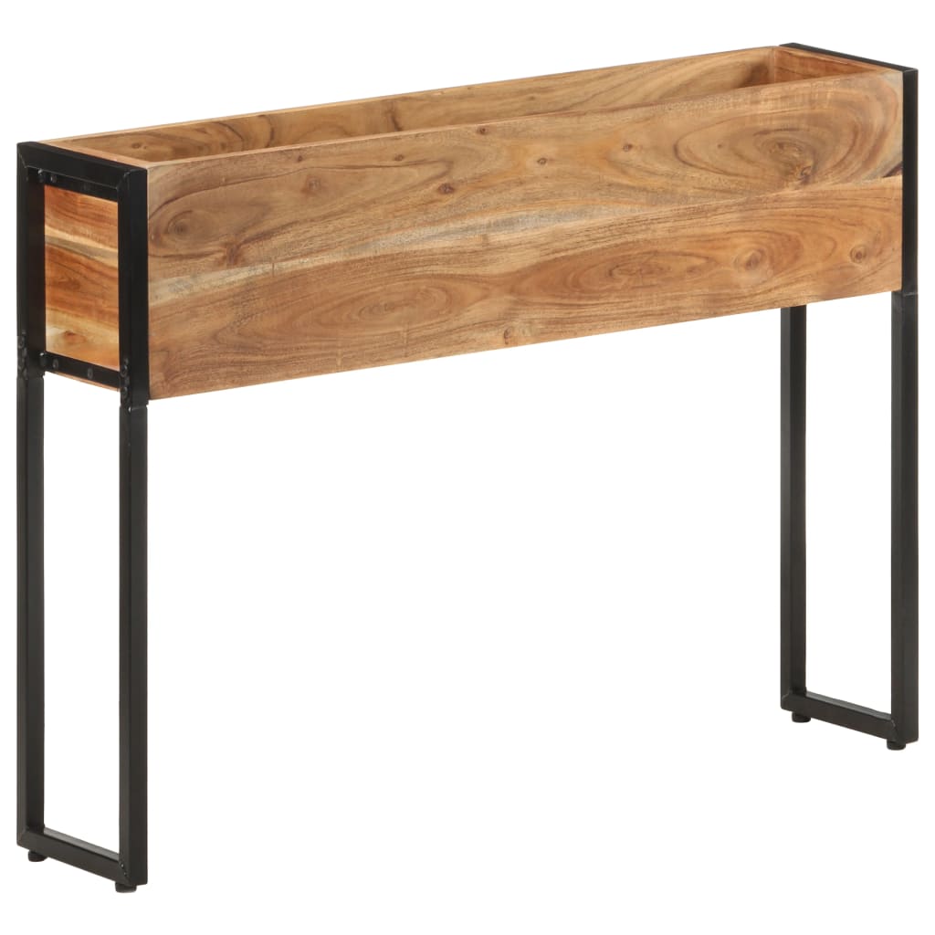 Jardinera De Madera Maciza De Acacia 90x20x68 Cm_5