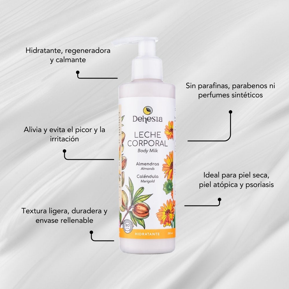 Leche Corporal Hidratante Bio | Piel Seca, Sensible, Picores 250ml_1